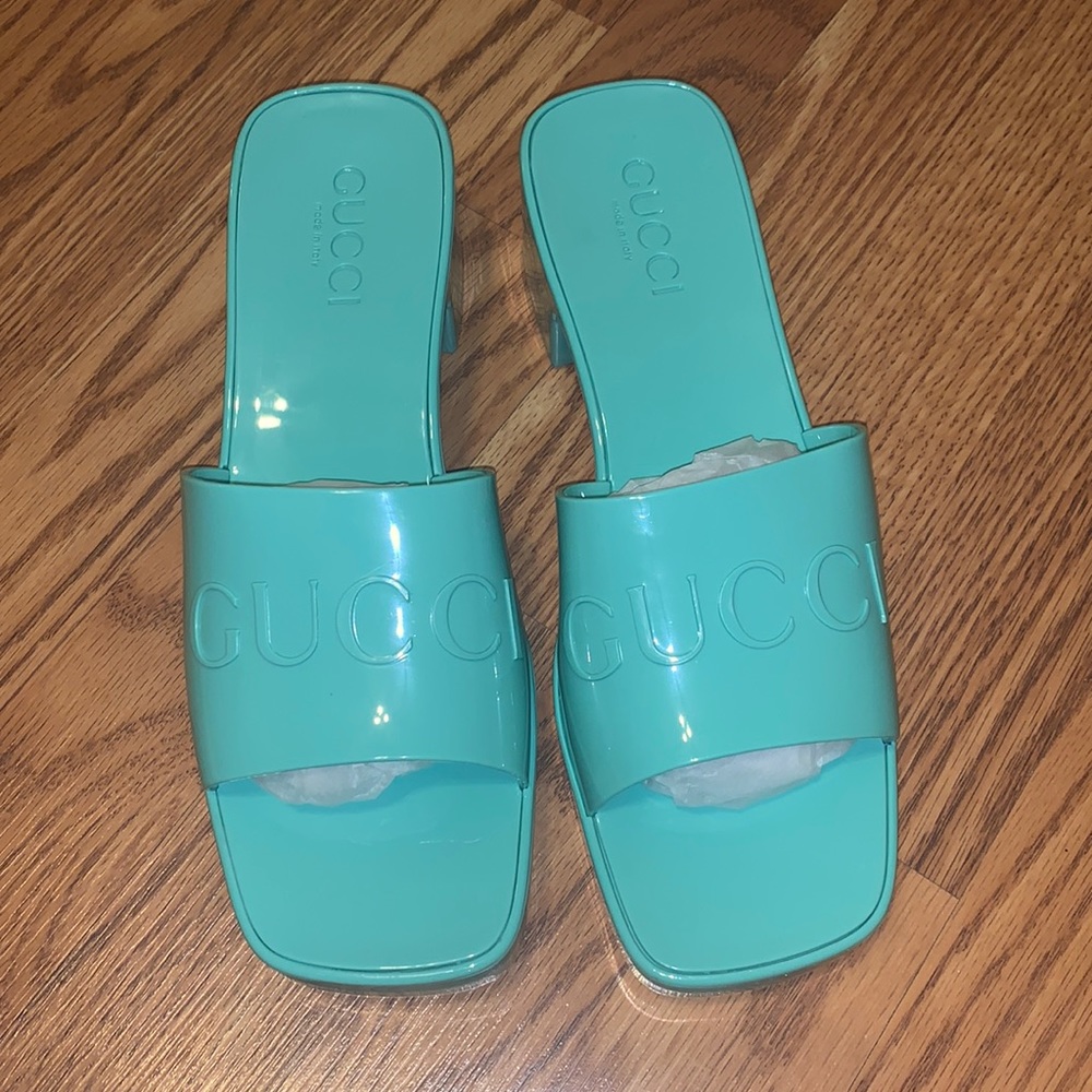 Tiffany colored sandals